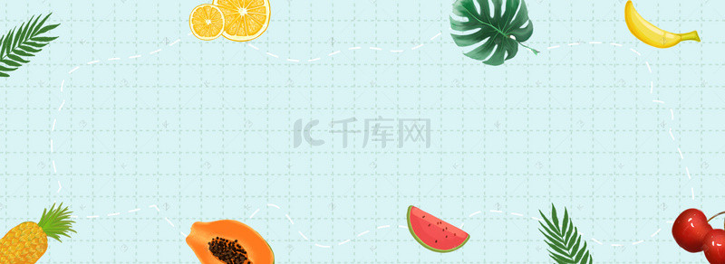 色彩搭配背景图片_简约色彩搭配水果组合banner