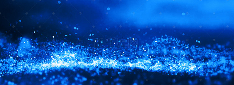 蓝色商务科技炫光背景图片_蓝色高端科技光效粒子合成背景