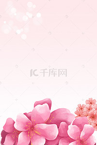 桃花粉色花朵背景图片_粉色桃花节PS源文件H5背景素材