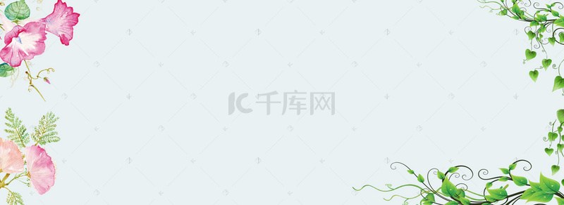 清新简约鲜花海报背景图片_淘宝清新简约海报banner背景