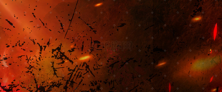游戏战场大气背景图片_简约大气游戏爆炸火焰PK背景