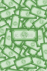 绿色扁平几何钱背景素材