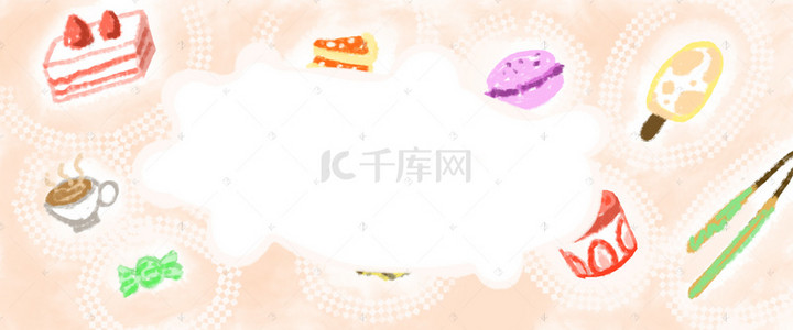 粉色清新食物背景图片_美食甜点蛋糕糖果巧克力粉色系卡通小清新