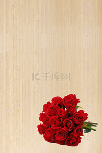 玫瑰花背景简约背景图片_玫瑰花花朵花束H5背景