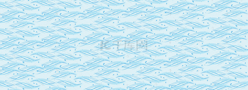 清新海浪底纹背景图片_蓝色波浪花纹和风背景