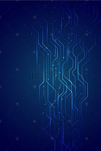 科技蓝色矢量背景图片_互联网蓝色电路背景