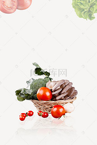 有机蔬菜素材背景图片_有机蔬果展架背景素材