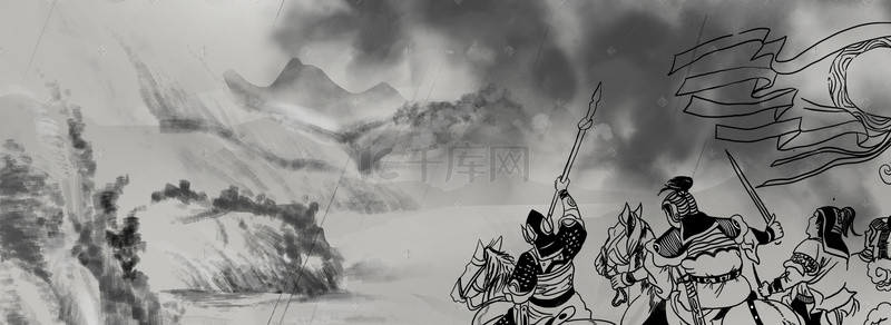 千军万马背景战争游戏火焰光效背景游戏古代战争大气炫酷电竞游戏海报