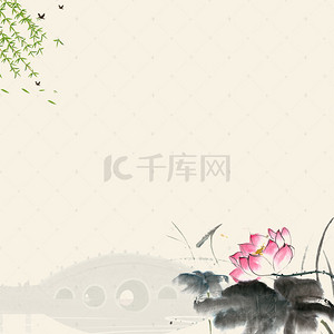 详情页模板背景图片_中国风古典水墨主图