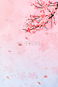 粉色樱花素材背景图片_粉色浪漫花瓣海报背景