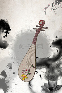 中国风音乐背景图片_古典大气的中国风音乐节海报背景