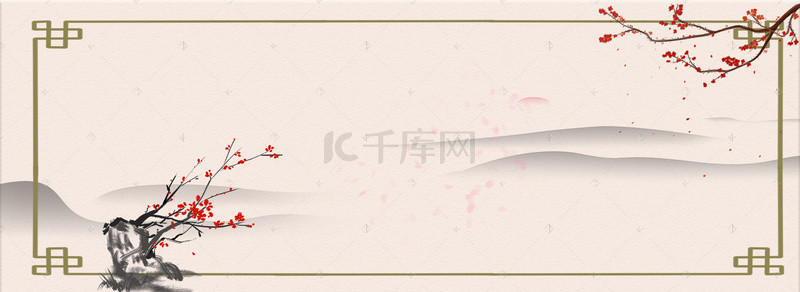 中国建筑海报背景图片_中国风水墨江山如画高清背景