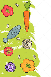 狂欢绿色背景图片_狂欢吃货节蔬菜创意背景