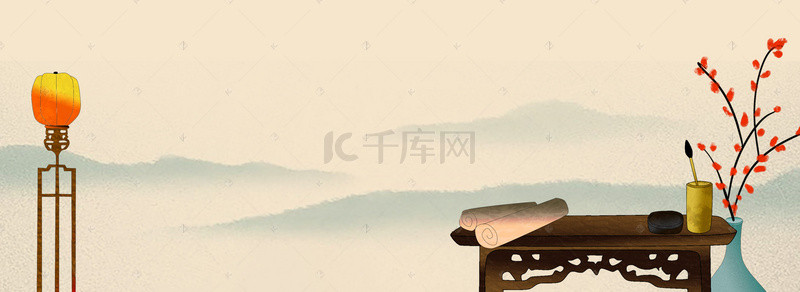 中国风国学经典宣传海报背景素材