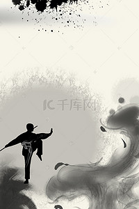古典中国风展板背景图片_中国风武术展板背景