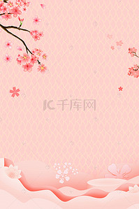 桃花粉色背景背景图片_漫天飞舞桃花季背景