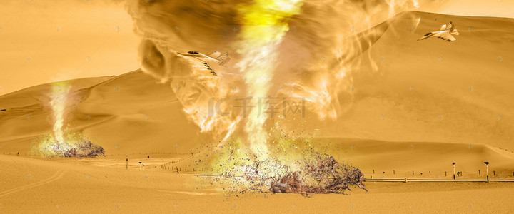 战争背景背景图片_沙漠战场游戏大气背景海报