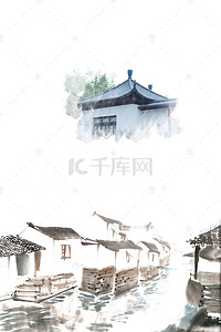 灰素材背景图片_中国风民宿H5背景素材