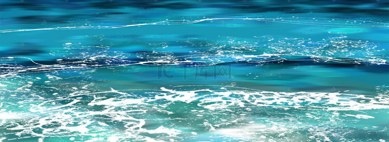 波兰共和国背景图片_卡通蓝色的海水背景