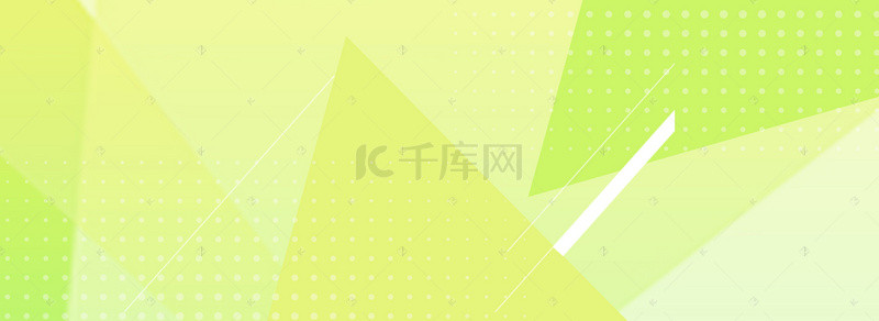 绿色渐变扁平立体几何banner