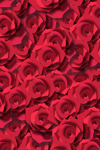 红色浪漫唯美背景图片_红色花朵花瓣平铺H5背景