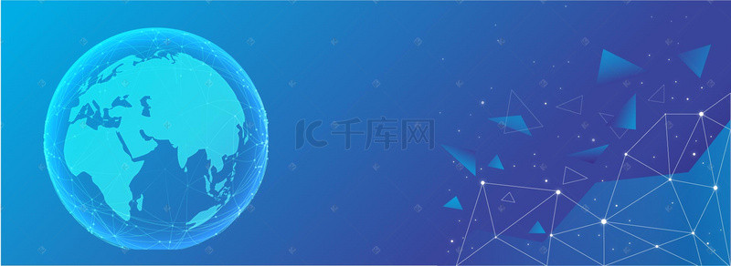 蓝色科技线条地球背景图片_蓝色科技大数据banner