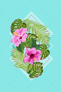 夏日上新清凉植物海报
