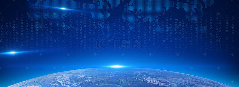 数据科技蓝色背景图片_创意合成互联网数据