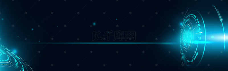 简约海报蓝背景图片_炫酷商务科技banner