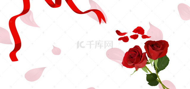 情人节红色海报背景图片_玫瑰浪漫情人节背景海报