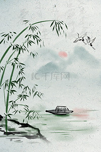 梦幻花瓣背景素材背景图片_清新竹林高山绿色背景素材