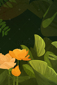 植物通用背景图片_深色春天植物背景