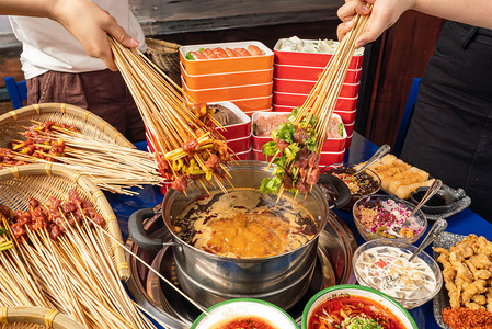 食物白天串串串串拍摄摄影图配图