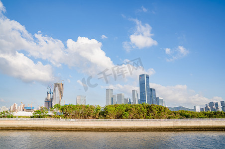 日落黄昏城市风景建筑摄影图配图