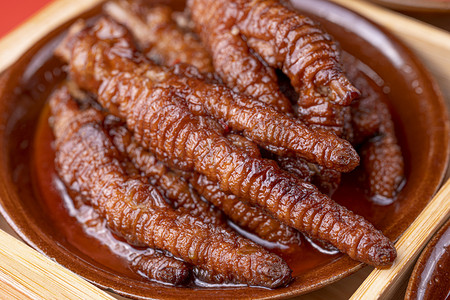 风味肉粽摄影照片_美食小吃烫菜火锅虎皮鸡爪摄影图配图