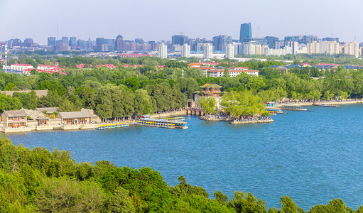 北京夏天颐和园昆明湖旅行摄影图配图