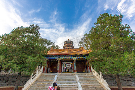 古代建筑摄影照片_北京夏天佛香阁名胜旅行摄影图配图