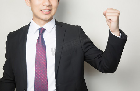 加油商务男士职业领导特写摄影图配图