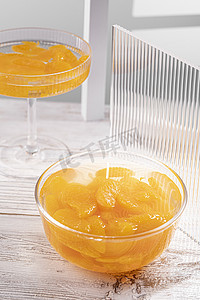 美食美味小吃橘子罐头摄影图配图