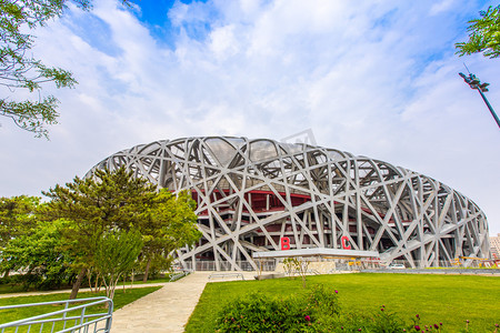 北京地标鸟巢国家体育馆旅行摄影图配图