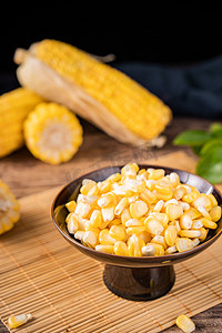 玉米粒摄影照片_玉米粒食材甜玉米果蔬新鲜摄影图配图