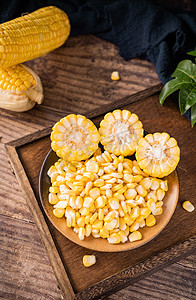 玉米粒新鲜食材果蔬玉米摄影图配图