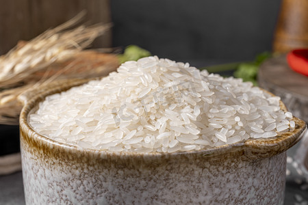 营养健康新鲜摄影照片_营养米饭大米白色食材摄影图配图