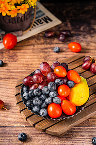 新鲜夏日水果营养健康美味摄影图配图