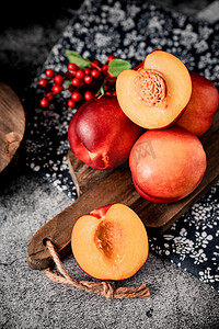 新鲜水果油桃美食鲜果摄影图配图