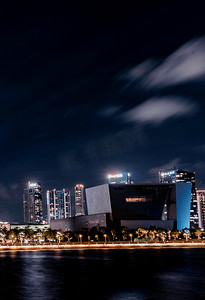 城市夜景风光建筑夜色摄影图配图