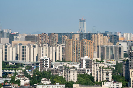 风景摄影照片_城市下午建筑远景风光摄影图配图