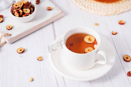红枣食材茶饮泡茶养生摄影图配图
