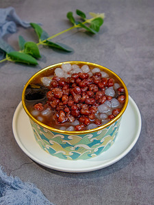 夏季美食红豆烧仙草饮品摄影图配图
