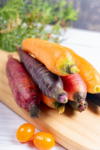 新鲜果蔬营养彩萝卜食材摄影图配图